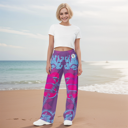 Purple Kisses Wide-Leg Pants