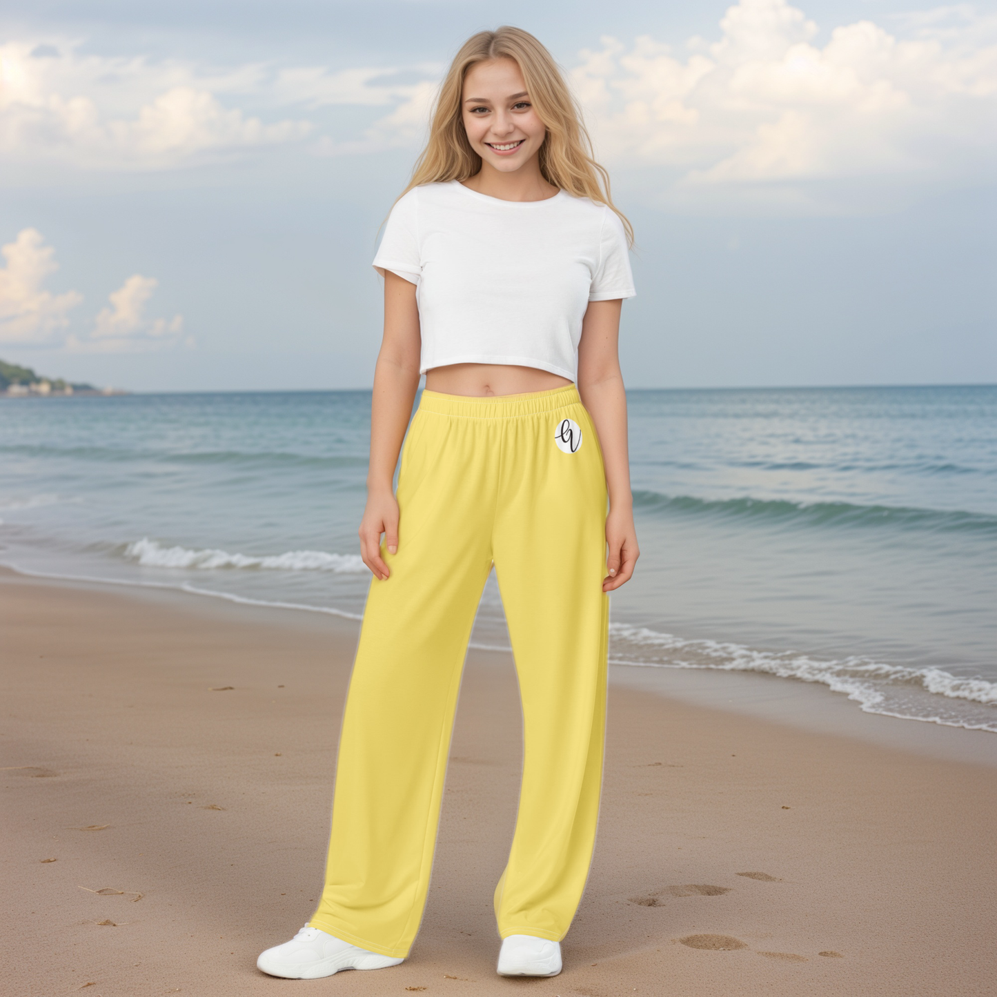 Yellow Colored Wide Leg Pants