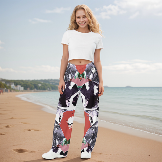 Street Art Wide-Leg Pants