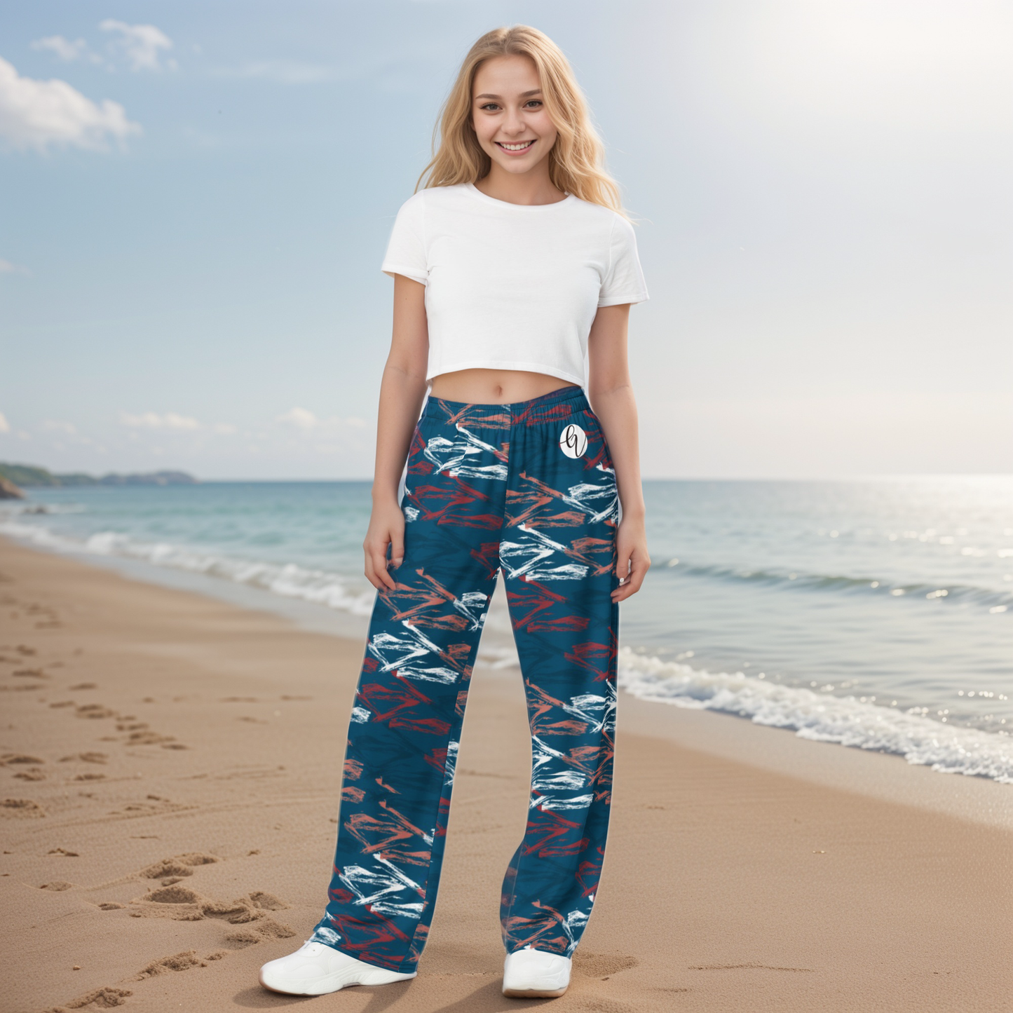 Victoria Line Wide-Leg Pants