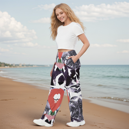 Street Art Wide-Leg Pants