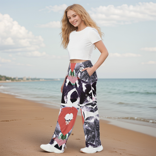 Street Art Wide-Leg Pants