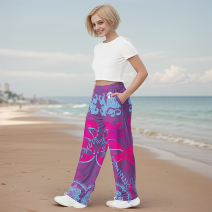 Purple Kisses Wide-Leg Pants