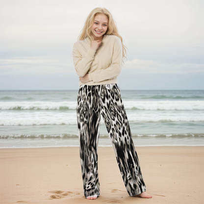 Snow Jaguar Wide-Leg Pants