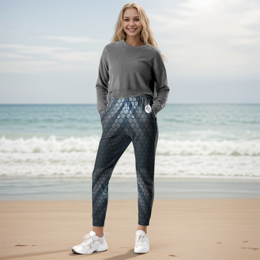 Blue Hexagon Joggers