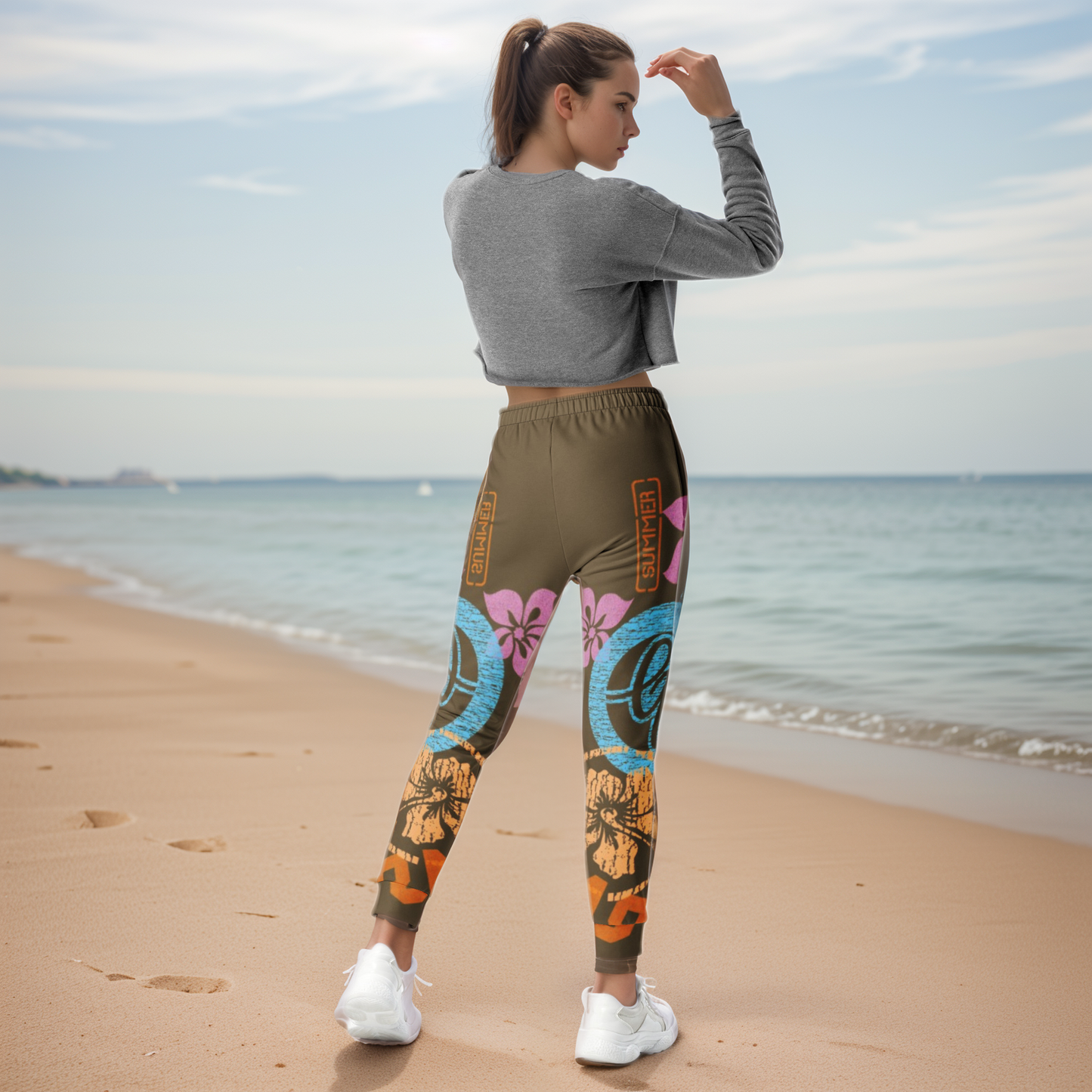 Brown Flowers Joggers