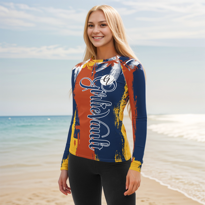 GirlieVault Orange Rash Guard