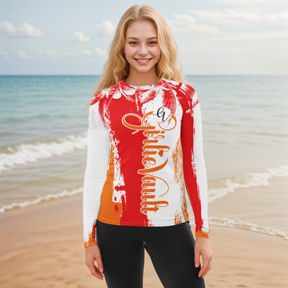 GirlieVault Red Rash Guard