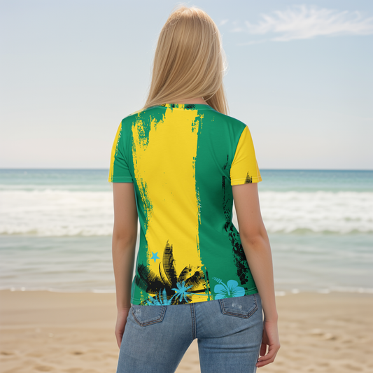 Girlie Vault Green -Yellow T-shirt