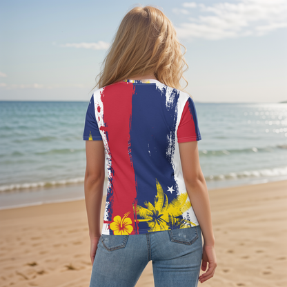 GirlieVault Blue Red T-shirt