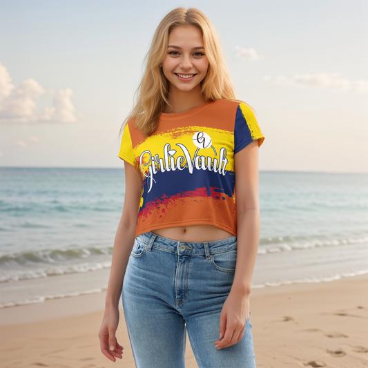 GirlieVault Yellow Crop Tee