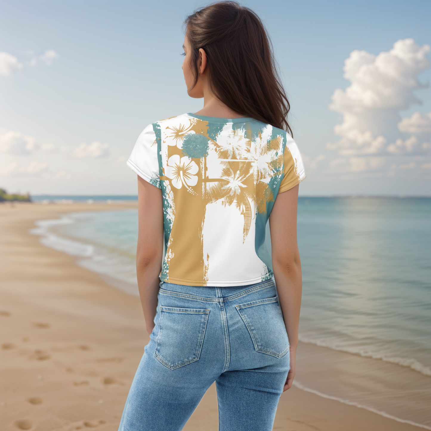 GirlieVault Brown Light Crop Tee