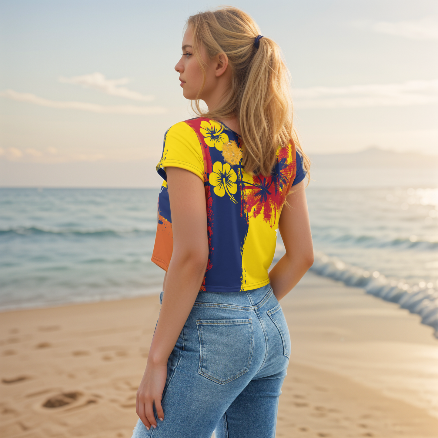 GirlieVault Yellow Crop Tee