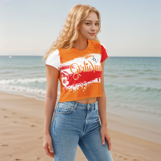 GirlieVault Red Crop Tee