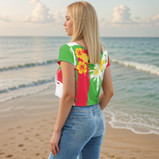 GirlieVault Green Crop Tee