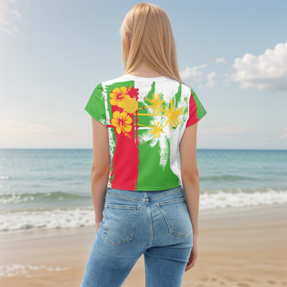 GirlieVault Green Crop Tee