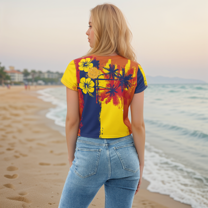 GirlieVault Yellow Crop Tee