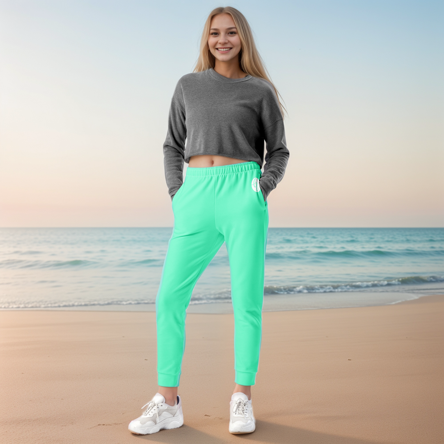 Neon Green Coloured Joggers