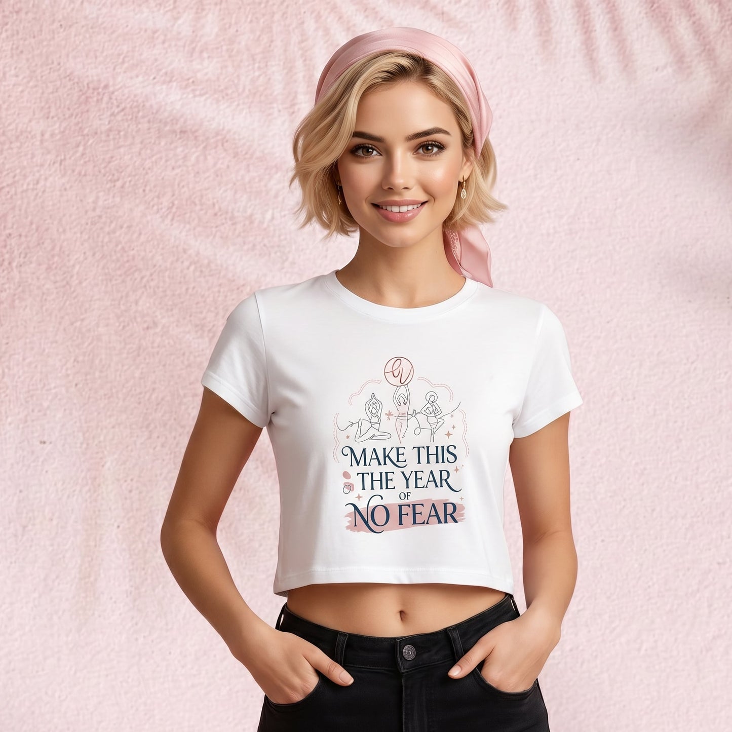 Make this the year of no fear Crop Tee