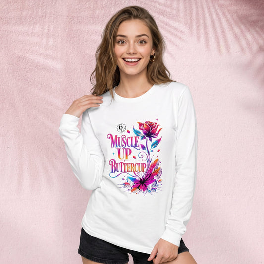 Muscle up buttercup Long Sleeve Tee