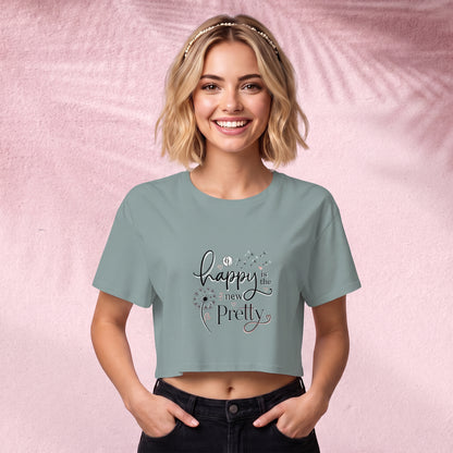 Happy is the new pretty Crop Top