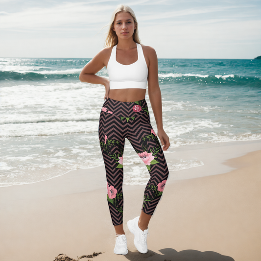 Pink Rose Apparel Crossover Leggings With Pockets
