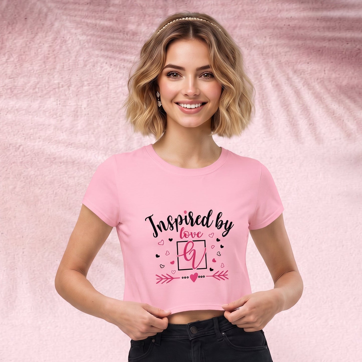 Inspired by love Crop Top
