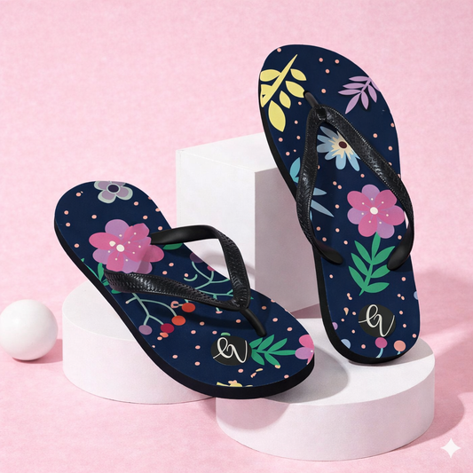 Colorful ditsy Flip-Flops