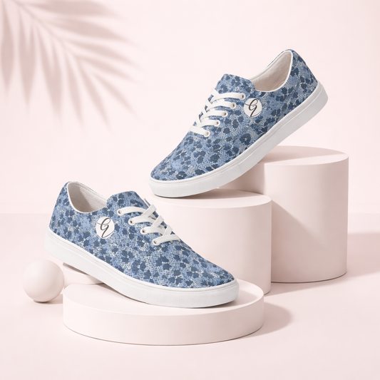 Bullet Printed Lace-up Canvas Shoes
