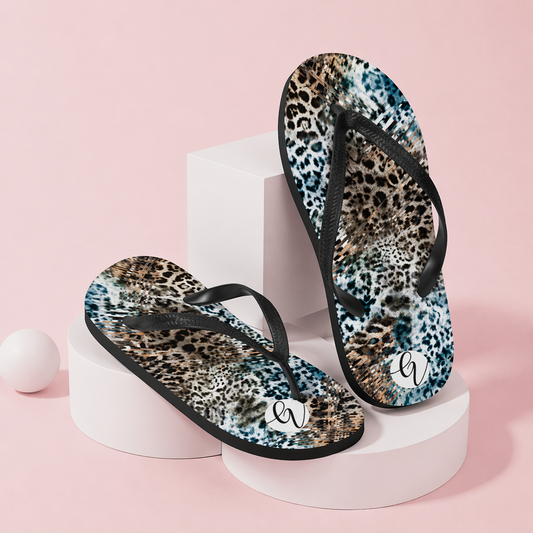 Tiger Skin Flip-Flops