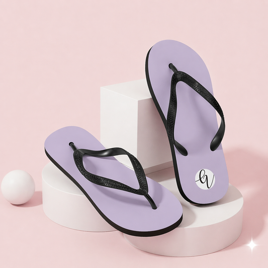 Violet Colored Flip-Flops
