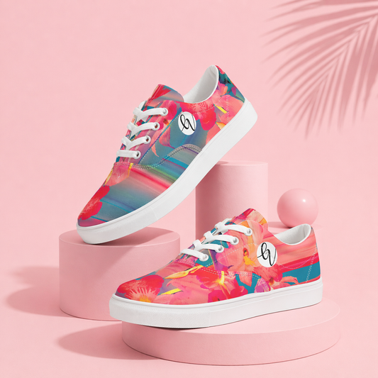 Barbie Floral Lace-up Canvas Shoes