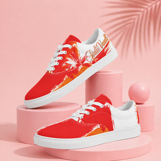 Chill Confidence - Lace up Canvas Shoes