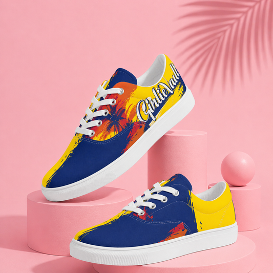 Endless Summer - Lace up Canvas Shoes
