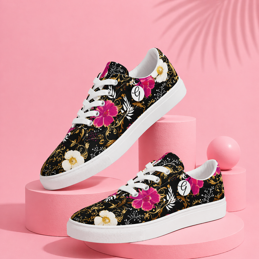 Black Timber Lace-up Canvas Shoes