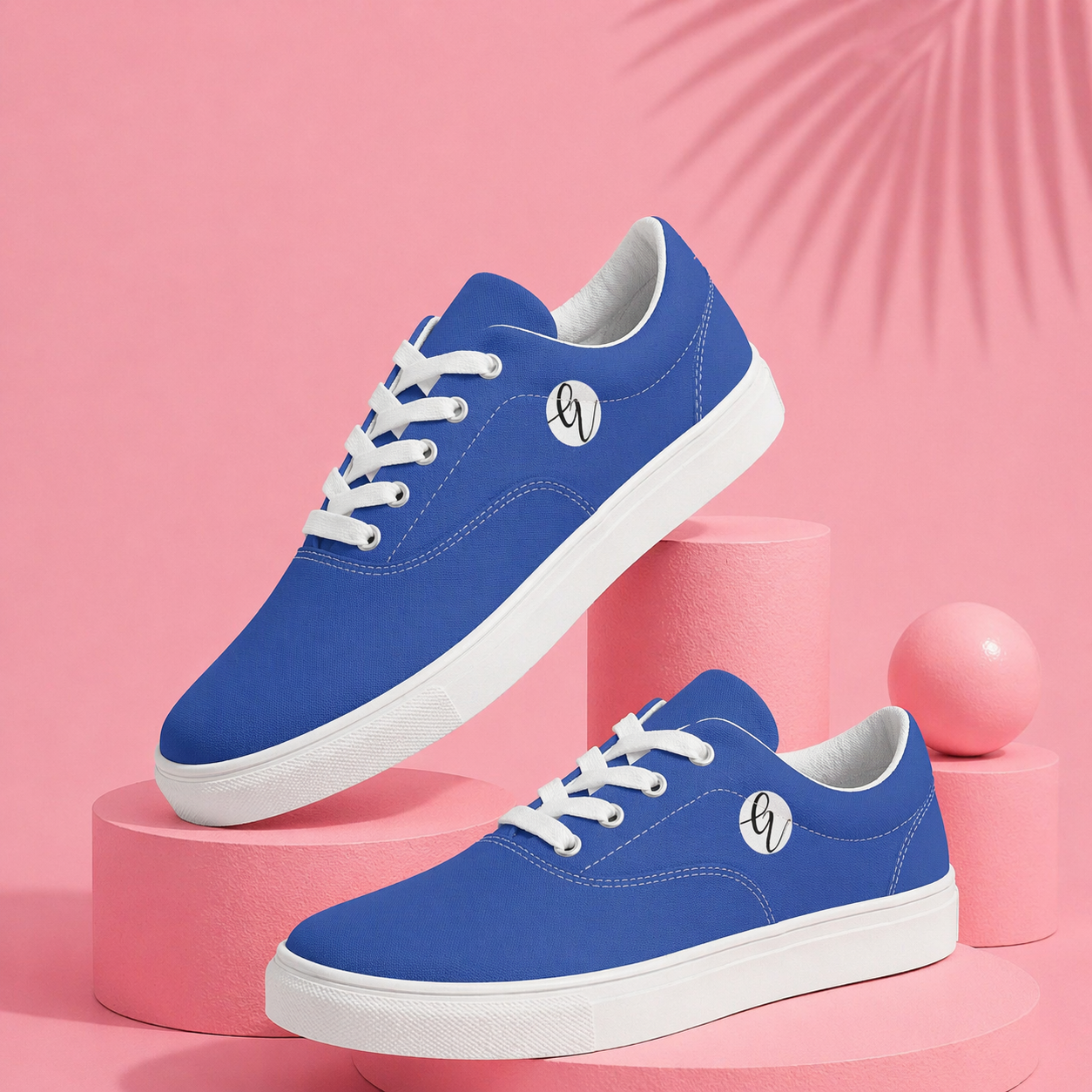 Blue Colored lace-up Canvas Shoes