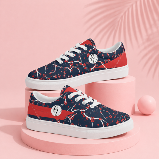 Blue Shades Lace-up Canvas Shoes