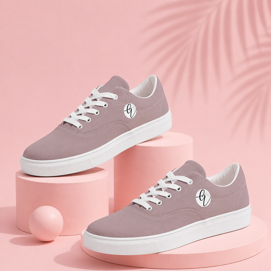 Brown Colored lace-up Canvas Shoes