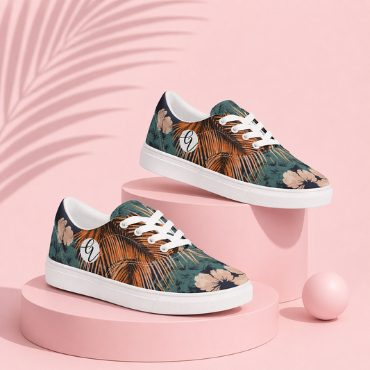 Faded Color Lace-up Canvas Shoes