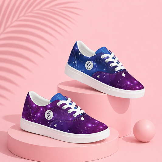 Galaxy Stars Lace-up Canvas Shoes