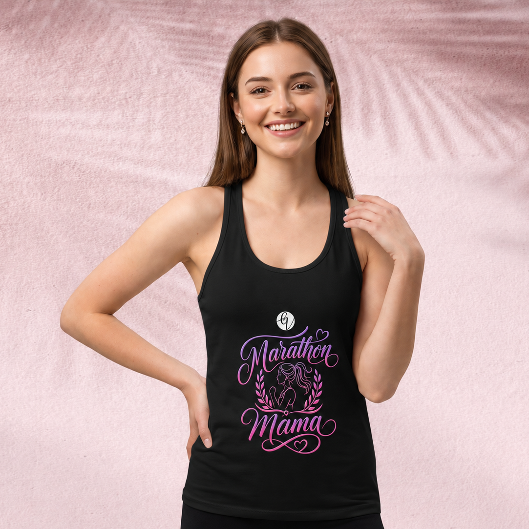 Marathon Mama Cut & Sew Tank Top