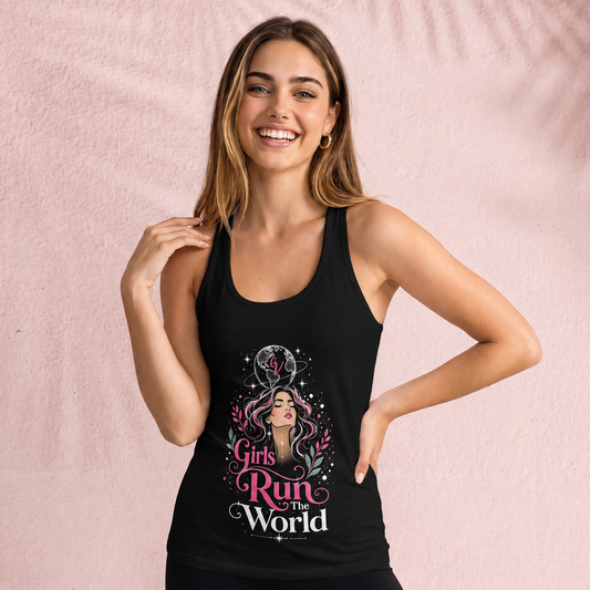 Girls Run the world Cut & Sew Tank Top