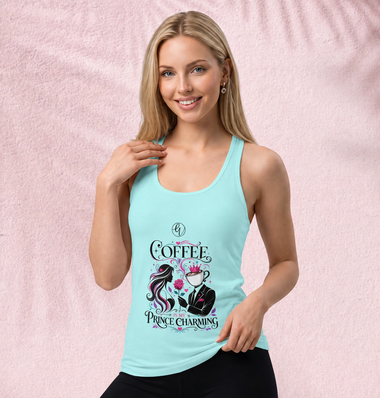 Coffee is my prince charming Cut & Sew Tank Top