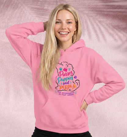 Puppies, purses and pizza Hoodie