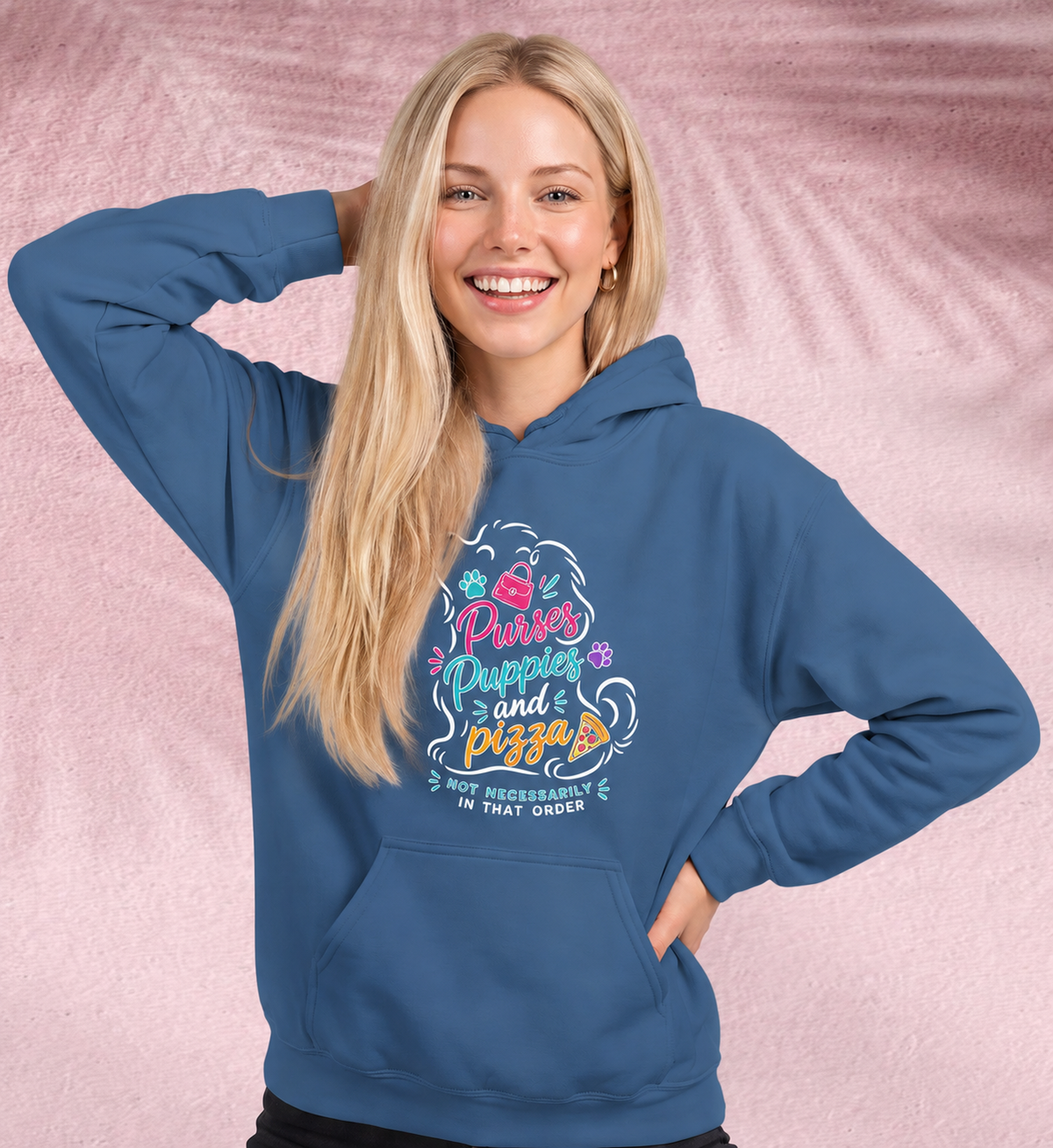 Puppies, purses and pizza Hoodie