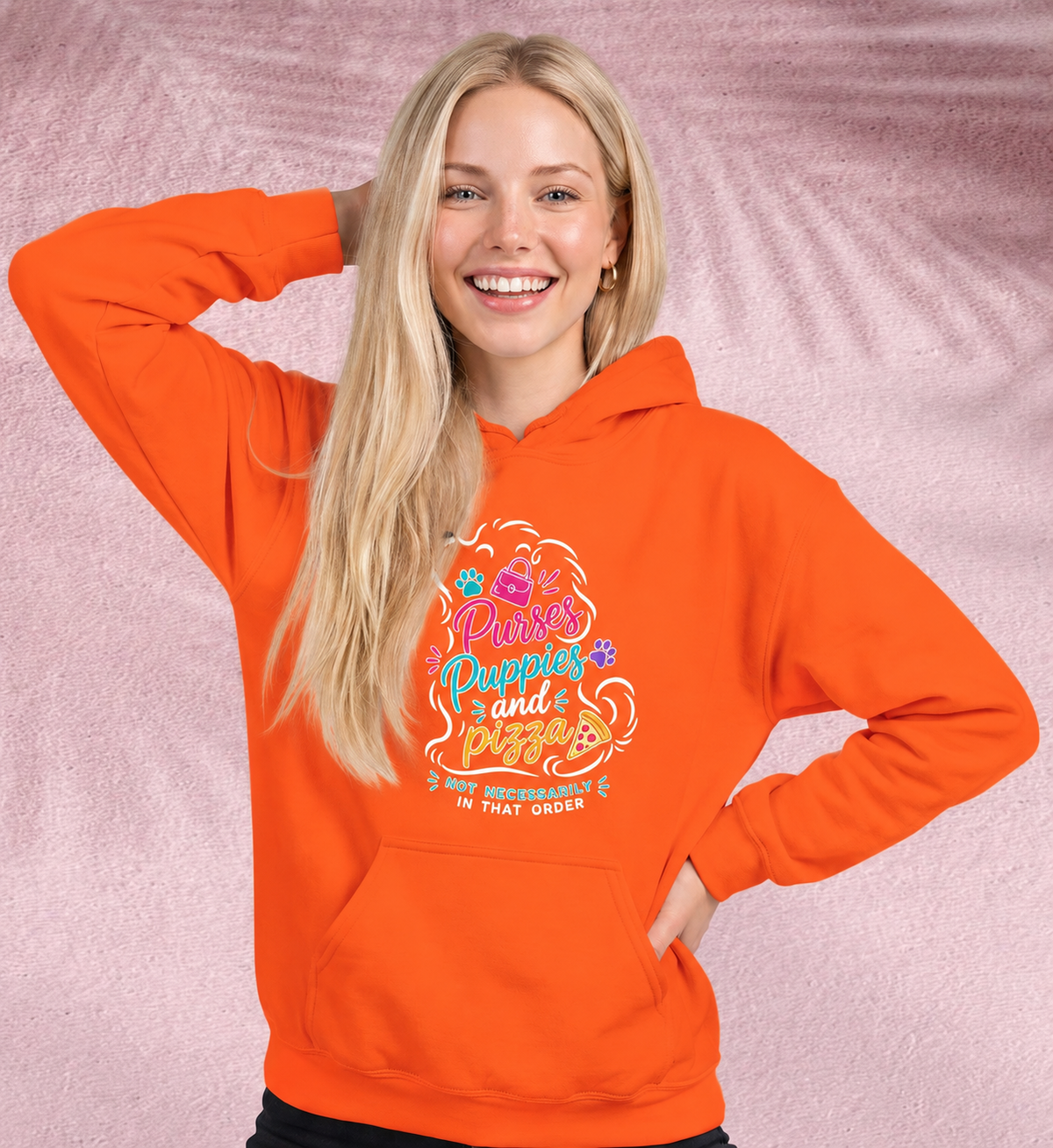 Puppies, purses and pizza Hoodie