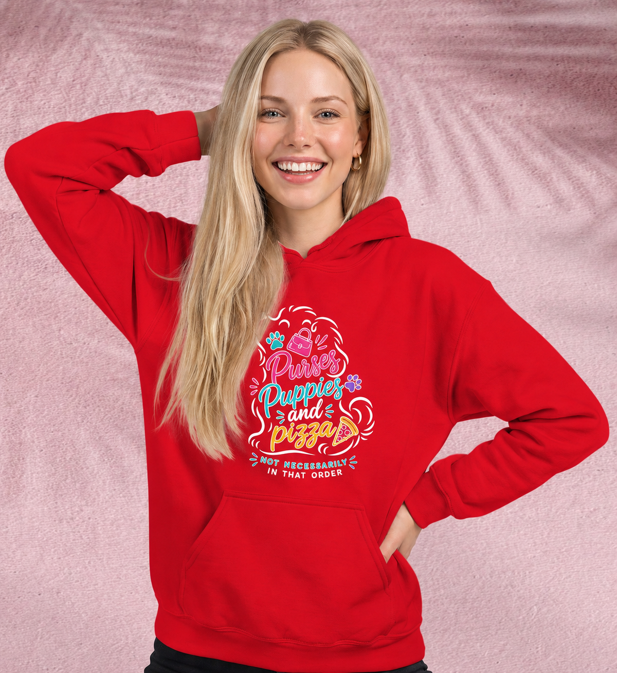 Puppies, purses and pizza Hoodie
