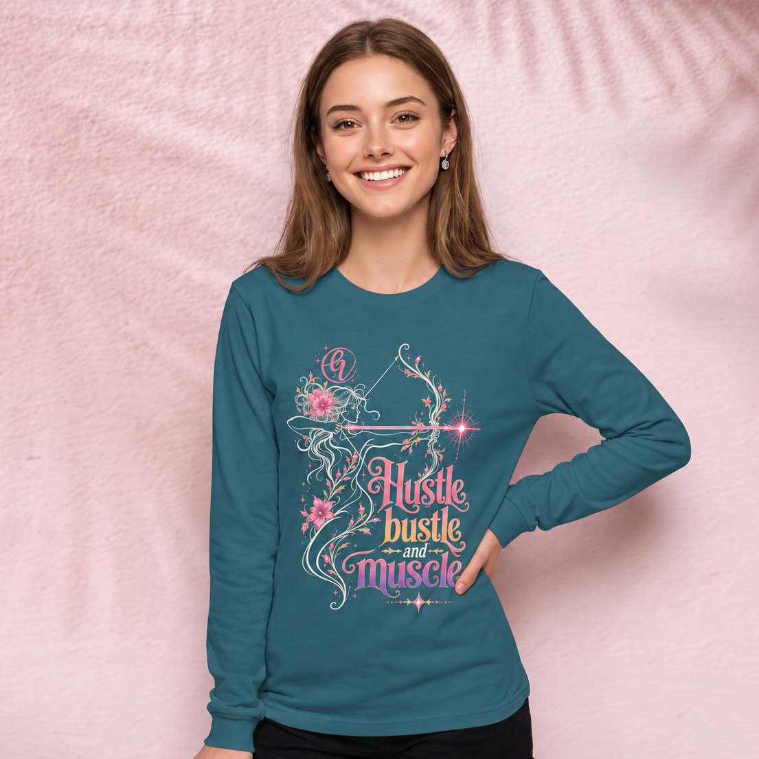 Hustle, bustle and muscle Long Sleeve Tee