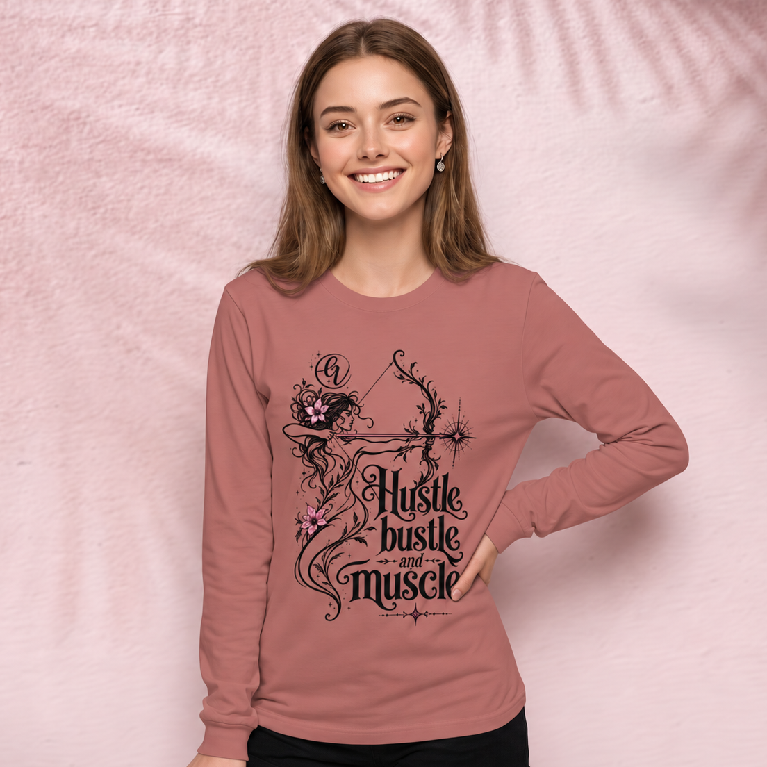 Hustle, bustle and muscle Long Sleeve Tee