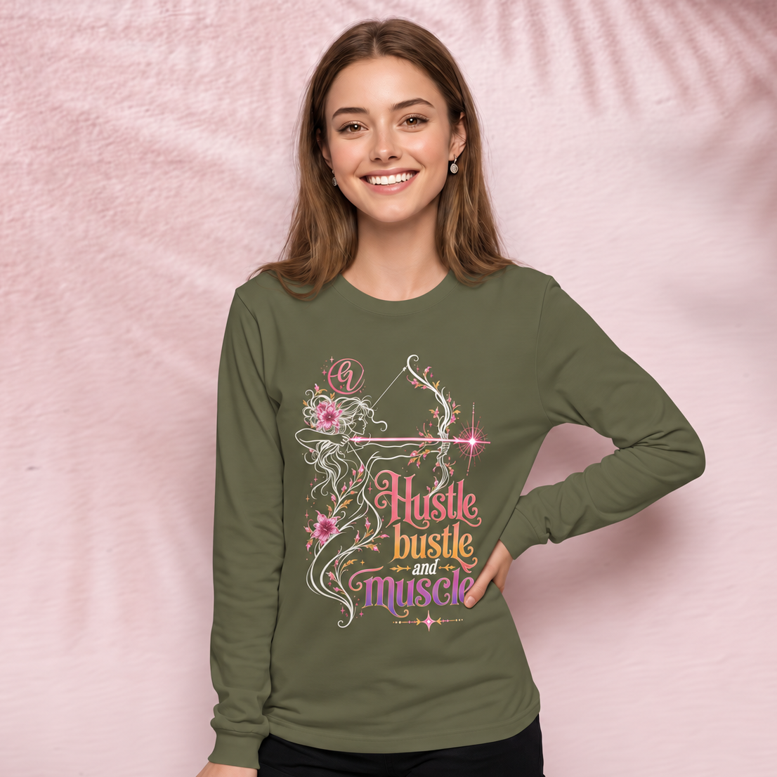 Hustle, bustle and muscle Long Sleeve Tee